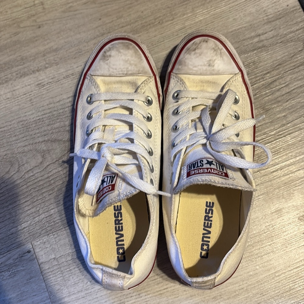 Converse All Star White Canvas Shoes women’s 7.5 / men’s 5.5 - Picture 5 of 11